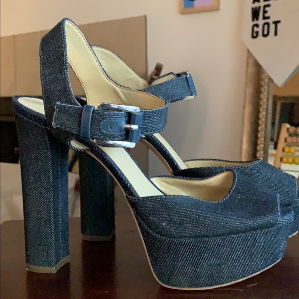 Platform Denim Heels